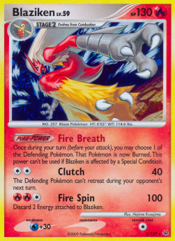 Blaziken Lv.59 - Platinum (Holo Rare) [PL-3]