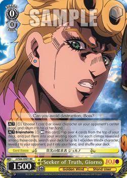 Seeker of Truth, Giorno (V.1 - Double Rare) - JoJo’s Bizarre Adventure: Golden Wind (Double Rare) [JJ/S66-001]