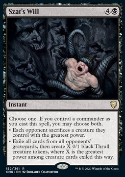 Szat's Will - Commander Legends (Rare) [CMR-152]