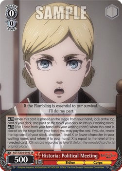 Historia: Political Meeting (V.2 - Super Rare) - Attack On Titan: Final Season (Super Rare) [AOT/SX04-049]