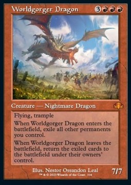 Worldgorger Dragon (V.1) - Dominaria Remastered: Extras (Mythic) [XDMR-334]