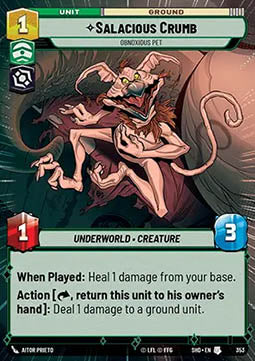 Salacious Crumb, Obnoxious Pet - Shadows of the Galaxy: Extras (Uncommon) [XSHD-353]