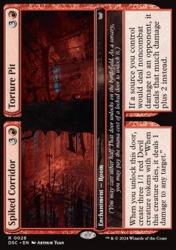 Spiked Corridor // Torture Pit - Commander: Duskmourn: House of Horror (Rare) [DSC-28]