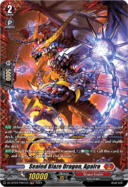 Sealed Blaze Dragon, Apalra  (V.2 - Frame Rare) - Destined Showdown (Frame Rare) [DZ-BT04-FR01]