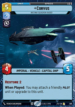 Corvus, Inferno Squadron Raider - Jump to Lightspeed: Extras (Rare) [XJTL-300]