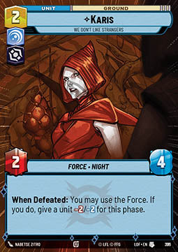 Karis, We Don't Like Strangers (V.2) - Legends of the Force: Extras (Uncommon) [XLOF-771]