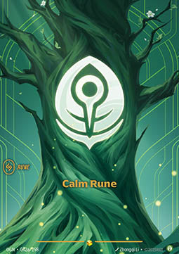 Calm Rune (V.2 - Showcase) - Origins (Showcase) [OGN-042a]