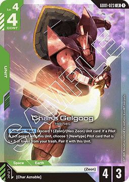 Char's Gelgoog (GD01-023) (V.1 - Legendary Rare)