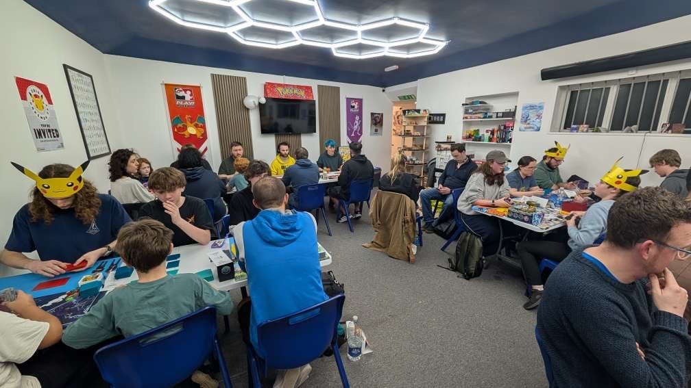 Trading card players enjoying an event at Bath TCG
