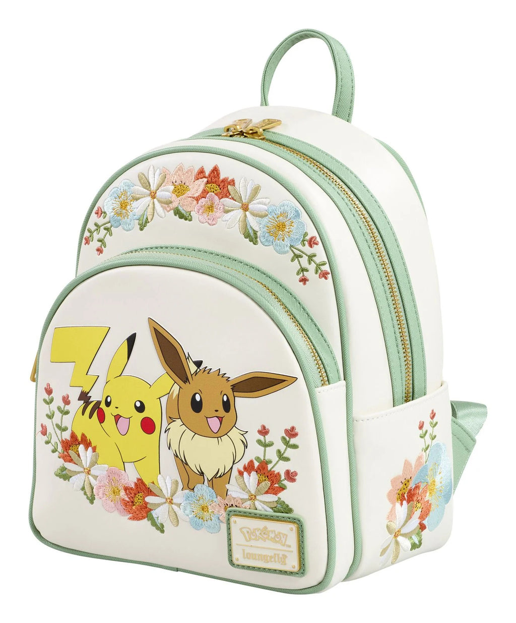 Loungefly - Pokemon Pikachu & Eevee Floral Mini Backpack