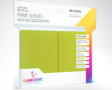 Gamegenic - Standard Size Prime Sleeves - Lime (100 ct.)