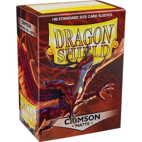 Dragon Shield - Matte Standard Size Sleeves 100pk - Crimson