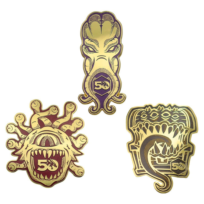 Dungeons & Dragons: 50th Anniversary Set of 3 Pin Badges