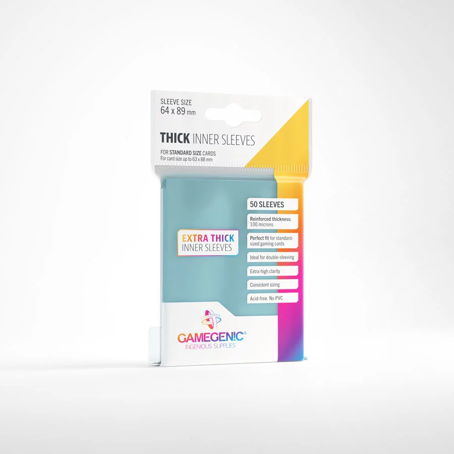 Gamegenic - Thick Inner Card Sleeves - Clear (50ct)