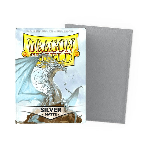 Dragon Shield - Matte Standard Size Sleeves 100pk - Silver