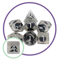 Mystery Dice Goblin - Spooky Collection - Grim Reaper White Inclusion Dice Set