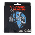 Dungeons & Dragons: Set of 4 Printed Metal Coasters