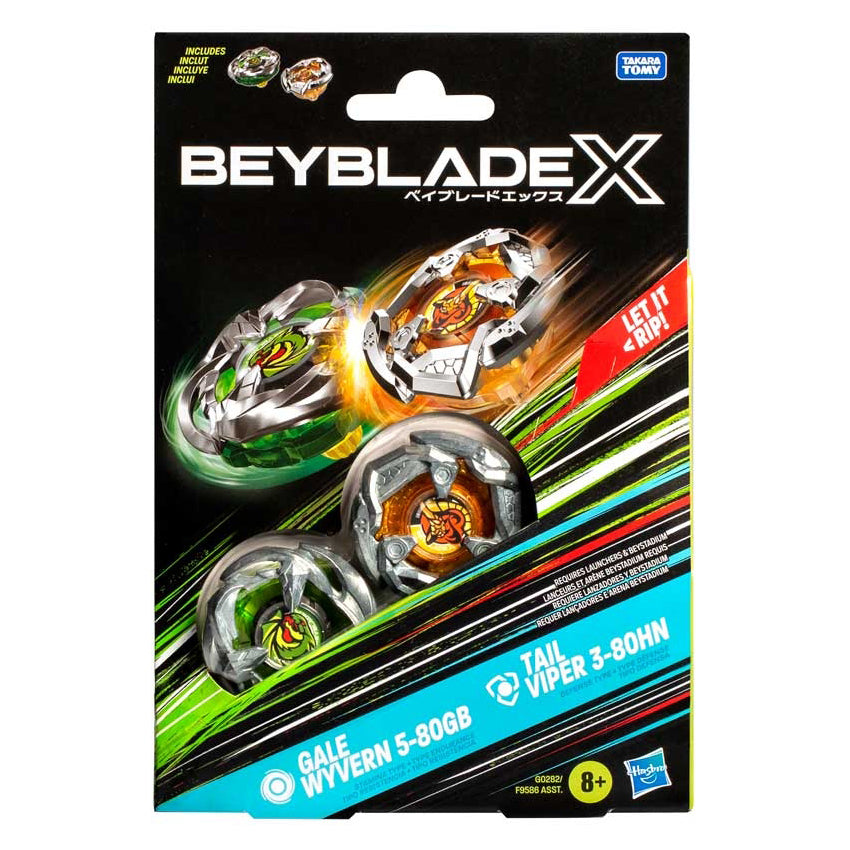 Beyblade X - Gale Wyvern 5-80GB & Tail Viper 3-80HN