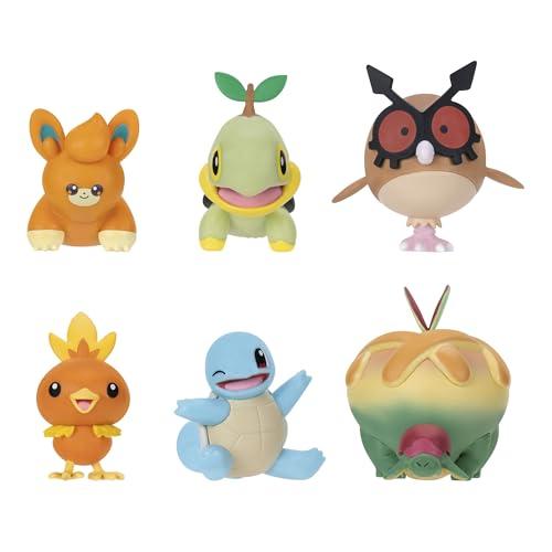 Pokemon - Battle Figure Multi-Pack - Pawmi, Torchic, Turtwig, Appletun, Hoothoot, Squirtle