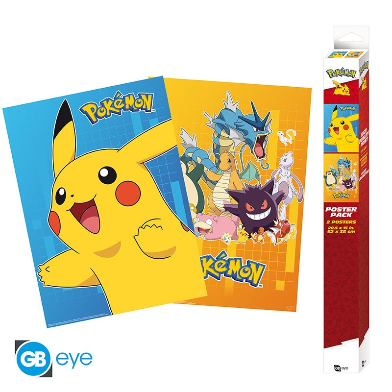 Pokemon - Set 2 Posters Chibi 52x38 - Colourful Characters