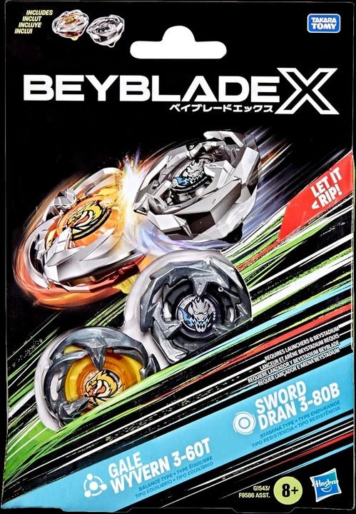 Beyblade X - Gale Wyvern 3-60T & Sword Dran 3-80B