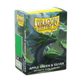 Dragon Shield - Dual Matte Standard Size Sleeves 100pk - Apple Green & Silver