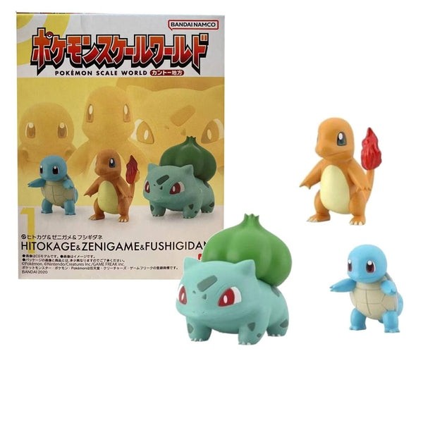 Bandai - Pokemon Scale World Kanto Region - #01 Squirtle, Charmander & Bulbasaur