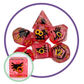 Mystery Dice Goblin - Spooky Collection - Spider Black Inclusion Dice Set