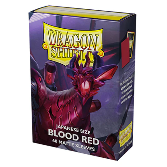 Dragon Shield - Matte Japanese Size Sleeves 60pk - Blood Red